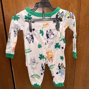 Toddler Bluey St. Patrick’s theme Pajamas